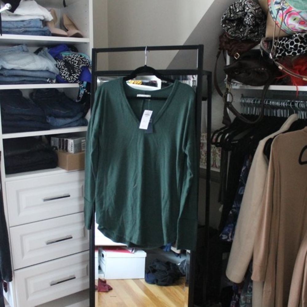 NWT A&F Green Tunic Sweater, Sz. M